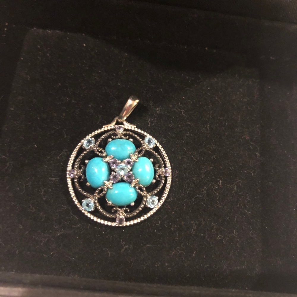 Sterling silver turquoise pendant